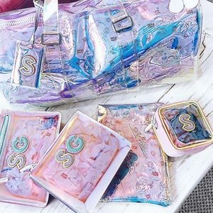 Iridescent Stoney Clover lane Flat Pouch